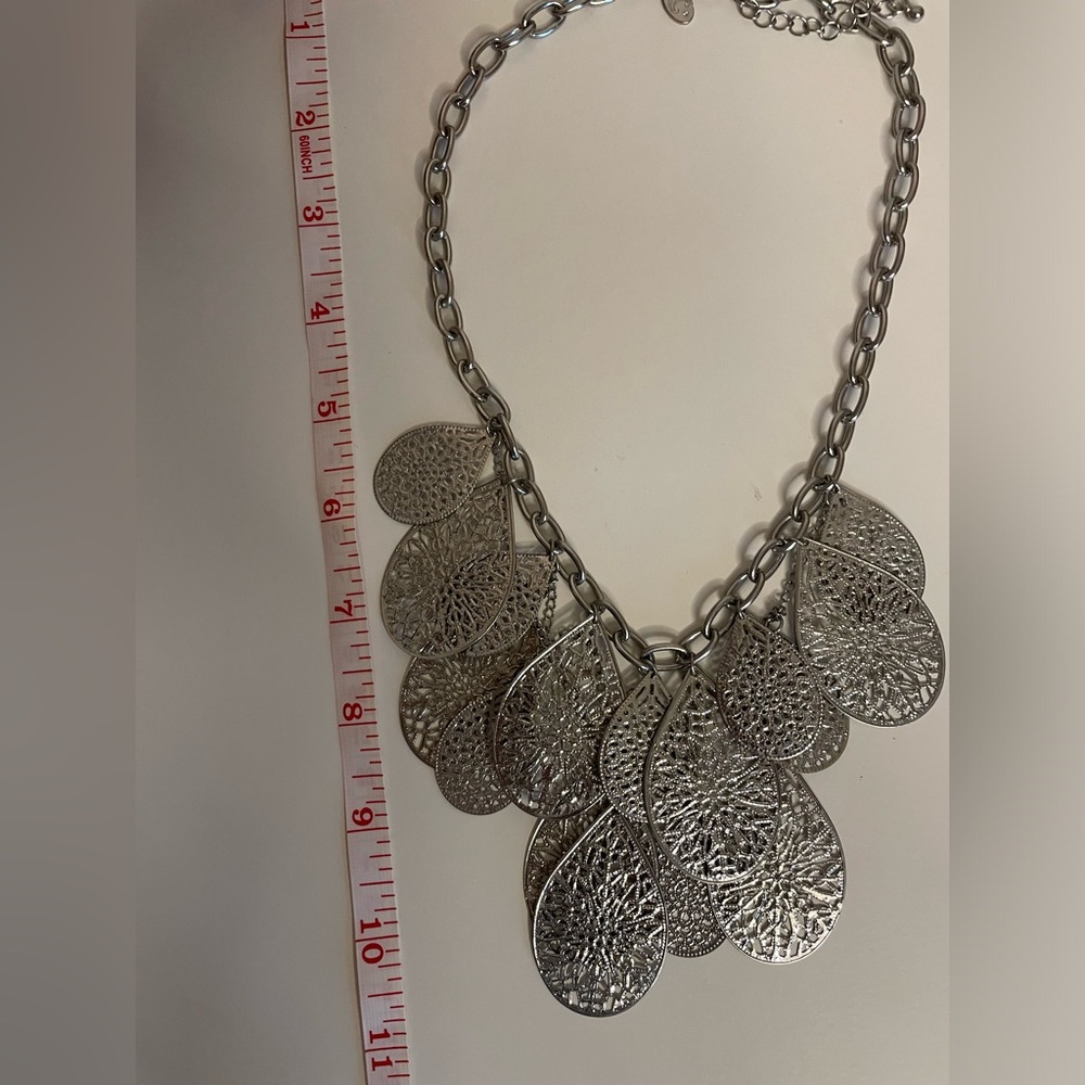 Silver Statement Necklace - Picture 3 of 3